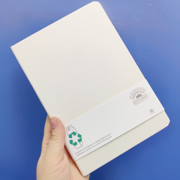 Блокнот из переработанных тетрапак в твёрдом переплёте Rebirth / Экологичный и стильный выбор для записей